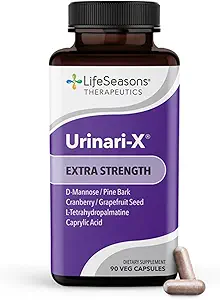 Urinari-X Ekstra Kuvvetler Gelişen Comfort - Urinary Tract Support - Fast UTI Relief - D-Mannose, Cranberry, Pinebark, Uva Ursi & Grapetre - 90 Capsules