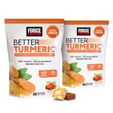 Force Factor Better Turmeric Joint Supplement Υποστήριξης για την επιπλέον κοινή υγεία δύναμης, με HydroCurc Turmeric Curcumin με Μαύρο Πιπέρι για την ανώτερη απορρόφηση, Φρούτα Splash, 120 μαλακά μάσημα