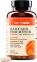 NatureWise Max Probiotics for Women & Men - 30 Billion CFU 18 Strains With Prebiotics - For Gut & Digestive Health - Καθυστερημένες κάψουλες, Χωρίς γλουτένη - 60 κάψουλες[2-Month Supply]