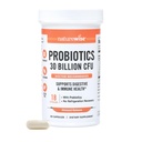 NatureWise Max Probiyotiks for Women & Men - 30 Milyar CFU 18 Strains with Prebiyotiks - For Gut & Digestive Health - Gecikmiş-Release Capsules, Gluten Free - 60 Capsules[2-Month Supply]