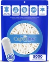 Capsuline Colored Uzunluk 0 Boş Gelatin Capsules White/White 5000 Count |Manufactured in North & South America|Kosher & Halal Sertifikalı |Gluten Free