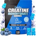 Προ προπόνηση hcl κρεατίνη μονοϋδρική Gummies, 120 Μπλε μάσημα για άνδρες (Blueberry), κρεατίνη hcl Συμπλήρωμα ενέργειας για τις γυναίκες, ορό γάλακτος πρωτεΐνη Isolate Ζωτική πηγή Feminine Gummies
