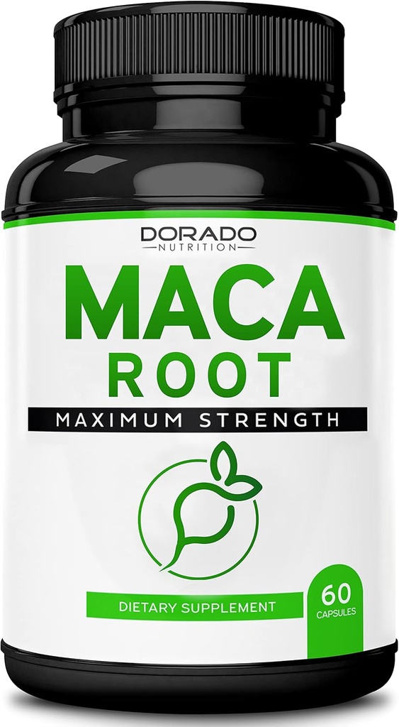 Maca Root Capsules 15,000 mg for Men & Women - 10x Yoğun Türleme Eşdeğer - [Maximum Güçlü] - Zero Fillers - Üçüncü Parti Test Edildi - Vegan - Gluten Free & Non-GMO - ABD Made - 60 Capsules