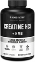 Jacked Factory Creatine HCL + κάψουλες HMB - Συνεργατικό CON-CRET, myHMB, & Vitamin D Formula για βελτιωμένη ανάπτυξη, δύναμη, & μειωμένη μυϊκή διάσπαση - 150 κάψουλες
