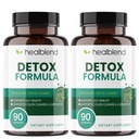 Healblend Detox Formula - Body Cleanse & Digestive Support with Milk Thistle, Bentonite Clay - Promotes Liver Health, Reduces Bloating, Boosts Immunity & Energy – 90 Capsules (2 Pack)