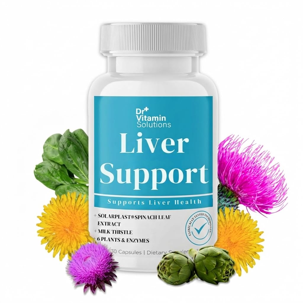 DR VITAMIN SOLUTIONS Liver Cleanse Detox and Repair - Συμπλήρωμα γαϊδουράγκαθου γάλακτος με Chlorophyl, Digestive Enzymes, Artichoke & Dandelion για τη φυσική υποστήριξη της χοληδόχου κύστης, 30 κάψουλες Vegan