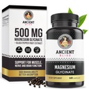 Ancient Bliss Magnesium Glycinate for Muscles & Nerves, Digestive & Immune Support Supplement, Magnesium Supplement for Women & Men (60 Capsules)