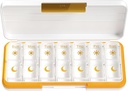 Zoksi Am Pm Pill Organizer 7 Ημέρα, Weekly Pill Box 2 φορές την ημέρα, Medicine Pill Organizer with Separate Compartment, Travel Pill Case Dispenser Φορητό για βιταμίνες, ιχθυέλαια, φάρμακα (Λευκά)
