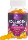 2500mcg Biotin ile Collagen Gummies, C & çinko - Hydrolyzed Collagen Peptide Type 1 & 3 Supplement - Advanced Hair, Skin & Nail Growth Support for Women & Men, Gluten Free, Non-GMO - 60 Count