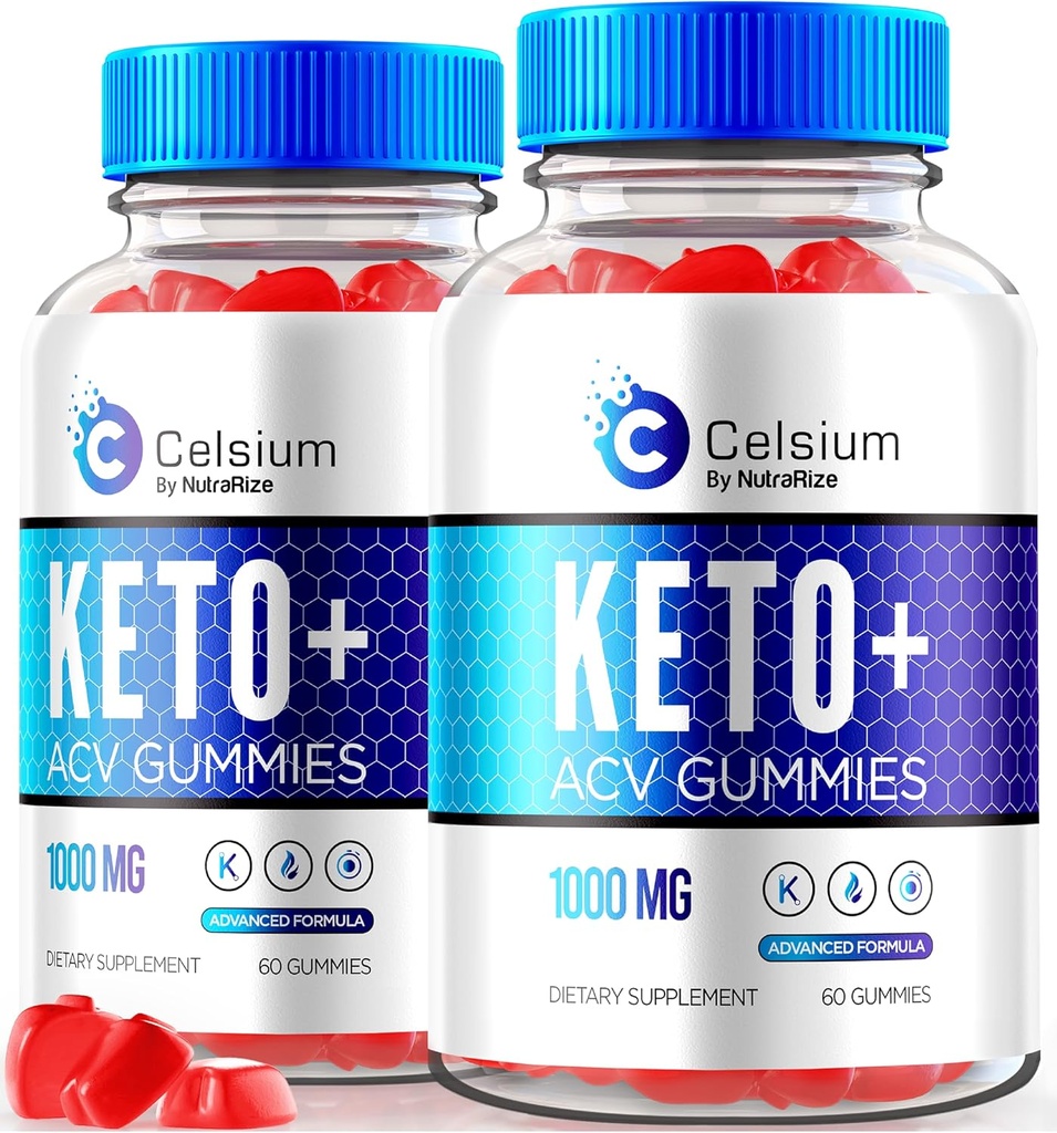 NutraRize (Συσκευασία 2 Celsium Keto+ACV) Gummies, Advanced Formula 1000MG Apple Cider Ξίδι, όλα-φυσικά Keto Επίσημη, Celsium Dietary Συμπλήρωμα, Κριτικές (120 Gummies)