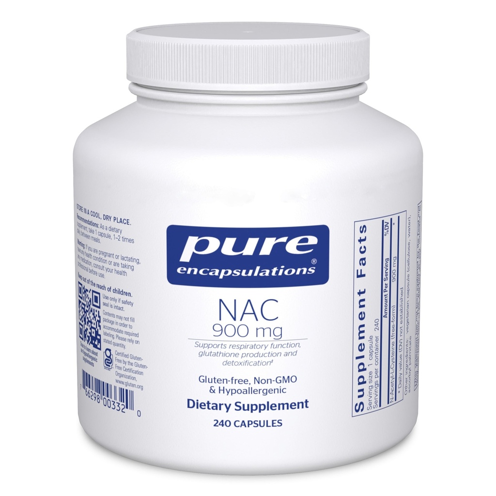 Saf Encapsulations NAC 900 mg - Lung & Immune Support, Liver & Antioksis* - 240 Capsules