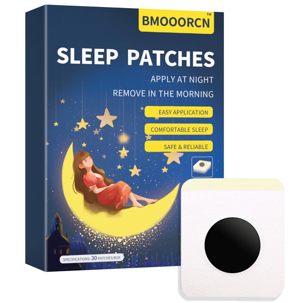 Herbal Sleep Patches for Adults, 30-Pack Upgraded, All-Natural Deep Sleep Solution, Highly Breathable for Hot Weather, Easy to Use and Lasts All Night, Suitable for Men & Women