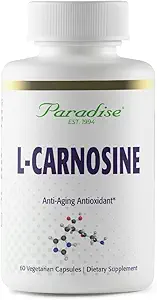 Paradise Herbs L-Καρνοσίνη, Super Potent, Ultra Pure, Antioxidant, Vegan, Μη ΓΤΟ, Χωρίς γλουτένη, 60 κάψουλες χορτοφάγων