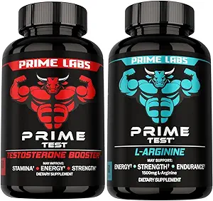 Prime Labs Prime Test testosteron ATM + L Arginine Nitrik Oksit Capsules - 60 Count Every