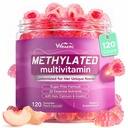 Womens Multivitamin Gummy - Sugar Free & Vegan, Calcium, D3 K2, Methylated B12 & Methylfolate, Inositol, Vitamin A C E, B Complex, for Immune, Bone, Skin, Hair Support, 120Cts