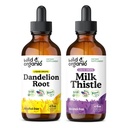 Wild & Organic Dandelion Root Tincture 4 fl oz & Milk Butle Tincture 4 fl oz