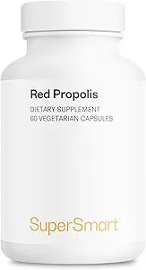 Supersmart - Red Propolis 800mg per Day (High Potency) - Natural Red Propolis Brazil Supplement - 300 Synergistic Antioxidants | Non-GMO & Gluten Free - 60 Vegetarian Capsules
