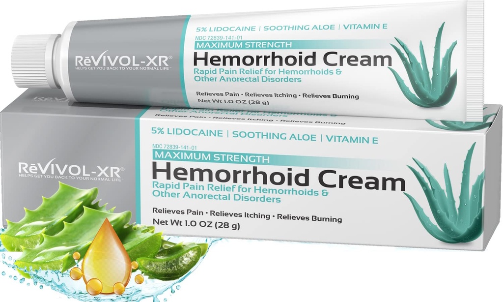 REVIVOL-XR 5% Lidocaine Numbing Cream (Non-Prescription OTC) Max Strength Dose (Topical External Use)