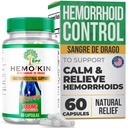 SPF HEMOKIN Ultra Hemorrhoid and Fissure Relief Supplement, 1,000mg Sangre de Drago, Helps with Itching and Swelling, 60 Capsules (1)