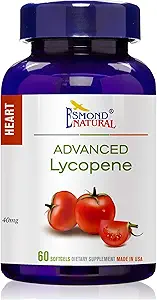 (8 Pack) Esmond Natural: Gelişmiş Lycopene (Depres Prostate and Heart Health), GMP, Natural Product Assn Sertifikalı, ABD'de Yapıldı - 40 mg, 480 Softgels