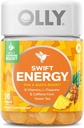 OLLY Swift Energy Gummy, Caffeine from Green Tea, B Vitamins, L Theanine, Adult Chewable Supplement, Pineapple, 10 Day Supply - 30 Count Count