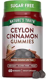 Nature's Truth Ceylon Cinnamon Gummies | 2000 mg | Sugar Free | 60 Count | Vegan, Non-GMO & Gluten Free Supplement Supplement Supplement