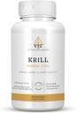 VTC VitaTradingCo. Krill Omega-3 Oil Supplement | 100 mg Pure Antarktika Neptün Krill Oil (NKO) | EPA & DHA Astaxanthin | Beyin, Kalp, Ortak ve Göz Desteği | 60 Softgels