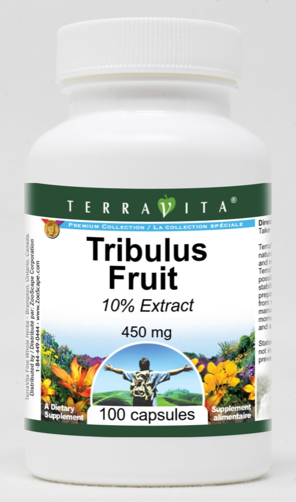 Tribulus Fruit 10% - 450 mg (100 Capsules, ZIN: 521545) - 3 Pack
