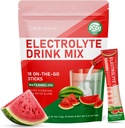 Elektrolytes Toz Paketleri - Sugar Free, Doğal Flavored, 10 Electrolyte & Vitamins Electrolyte Drink Mix - Watermelon Flavors, Keto Friendly, Vegan, Non- GMO, 18 Packets