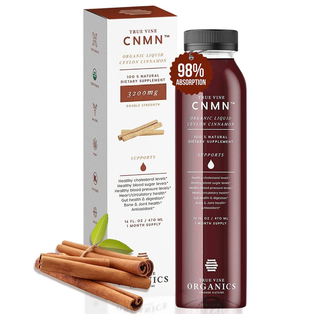 Gerçek Vine 3200 mg Sıvı Ceylon Cinnamon Supplement (Amerika Birleşik Devletleri'nde) Sağlıklı Kalp, Kan Baskısı, Şeker, Cholesterol, Gut & Ortaklar - 100% Organik Ceylon Cinnamon Özgür Radikallerle savaşmak için (16 fl oz)