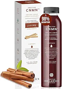 True Vine 3200mg Liquid Ceylon Cinnamon Supplement (Made in USA) for Healthy Heart, Blood Pressure, Sugar, Cholesterol, Gut & Joints — 100% Βιολογική Ceylon Cinnamon to Fight Free Radicals (16 fl oz)