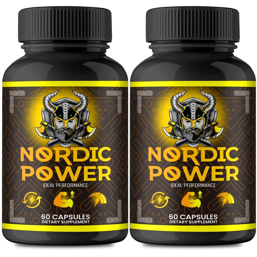 Nordic Power Pills, Official Nordic Power Capsules - Maximum Strength Energy, Stamina and Performance, Premium Formula to Support Overall Well-Being, Natural NordicPower Pastillas Review (2 Pack)