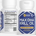 Antarktika Krill Oil Supplement - D EPA Omega 3 Supplement with Antioksi Astaxanthin - Omega 3 Fish Oil to Support Brain, Heart & Joint Health - 60 Krill Oil SoftGels