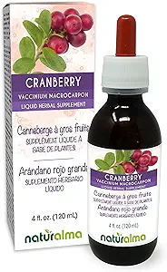 Naturalma Cranberry (Vaccinium makrocarpon veya Oxycoccus makrocarpos) Meyve Alkol-Free Tincture - 4 fl oz Sıvı Ekstraksiyon - Herbal Supplement - Vegan