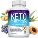 Toplux Keto Detox χάπια Advanced Cleansing Extract – 1532 Mg Φυσικό Acai Colon Cleanser Formula, Flush Toxins & Expers Waste, για άνδρες γυναίκες, 60 κάψουλες, συμπλήρωμα