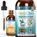 IntestiClear - Gelişmiş Intestinal Support Supplement - Daha İyi Abhidrasyon için Sıvı Teslimat - Wormwood, Cloves, Black Walnut, Garlic & More!