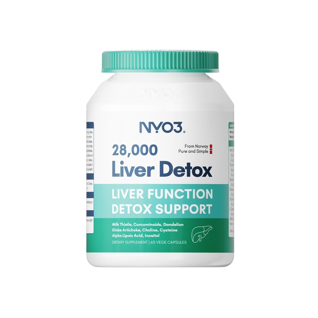 NYO3 Süt Butle 200 mg Liver Detox Supplement with Dandelion Root & Artichoke Extract | 60 Capsules | Silymarin Antioxy Support,Liver Cleanse & Herbal Health Supplement