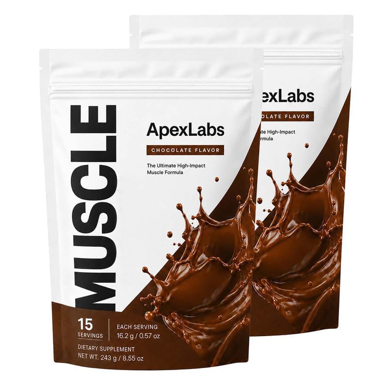Powder, Apex Labs Protein Powder, Boosts Daily Energy & Stamina, Chocolate Taste You Can Take Pre/Post Workout or with Meals(2PCS)