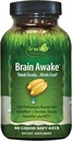 Irwin Naturals Brain Awake Enhanced Mental Performance, Aυξημένη Εστίαση, Ενισχύστε την Καθαρότητα & Συγκέντρωση - Ισχυρό Nootropic Booster με L-Theanine, Bacopa, MCT's & InnovaTea - 60 Liquid Softgels