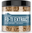Earthborn Elements Fo-Ti Extract 200 Capsules, Pure & Undiled, No Wordss