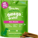 Köpekler için Zesty Paws OraStix - Omp Salmon Krill Oil Bone Broth Anti Itch Skin Coat Care Hip & Ortak Sağlık Kalp Immune Sistem Desteği Köpek Tartar Dişleri 25oz