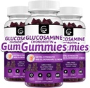 Glucosamine Chondroitin Gummies with MSM & Elderberry – Ekstra Güçlü Hareketlilik ve Flexability Support, Antioksi Immune Supplement for Yetişkinler, Men & Women - 60 Chondroitin Gummies (3 Pack)