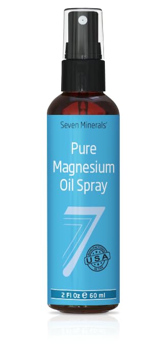 Yedi Minerals Seyahat Boyutu Magnezyum Pure Oil - USP Grade Magnezyum, Sağlıksız Trace Mineralleri - ABD'de Antik Yeraltı Permian Seabed, Free eBook dahil (2 fl oz)