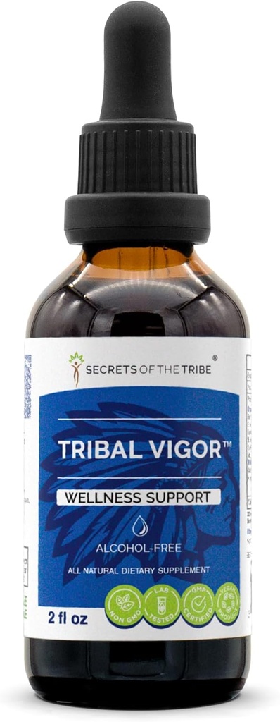 Tribal Vigor Alcohol-Free, Glycerite Eleuthero Siberian Ginseng, Catuaba, Barrenwort - Horny Goat Weed, Muira Puama, Saw Palmetto, Tribulus. Βάμμα, βοτανικό εκχύλισμα υποστήριξη ευεξίας (2 OZ FL)
