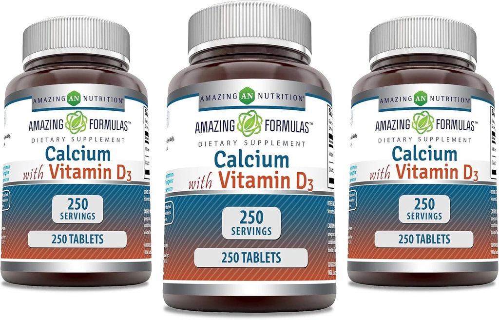Amazing Formulasuba D3 Supplement | Tabletler | Non-GMO | Gluten-Free | Made in USA (3 Pack, 250 Count)