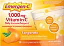 Emergen-C 1000mg Vitamin C Immune Support Powder Tangerine 30CT includes Zinc, Manganese, 7 B Vitamins and Electrolytes for Back to School Essentials