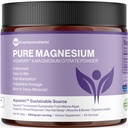 Saf Magnezyum Citrate Toz Uyku, Kas & Bone Health, Energy, Heart & Digestion. Unflavored Magnezyum Toz İçecek Mix, Vegan, 60 Hizmet
