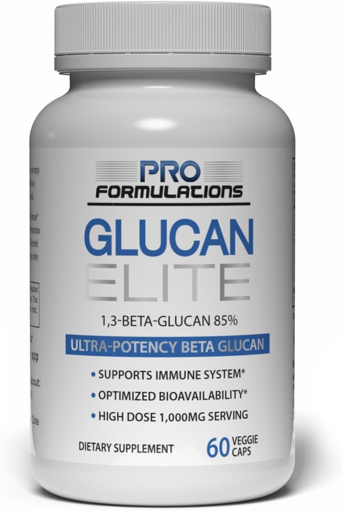 Pro Formulations MD Glucan Elite - Beta 1-3D Glucan - 60 vcaps - Ultra-Potency Beta Glucan - BGF-Immune - Immune System Support