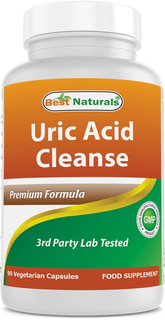 Erkekler ve Kadınlar için En İyi Doğal Uric Acid Cleanse Vitamins - 90 Veggie Capsules (90 Kont)