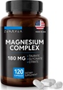 Triple Magnesium Complex Supplement (120 Vegan Κάψουλες) - 180mg Μαγνήσιο Γλυκινικό Ταυρικό και Κιτρικό - Συμπληρώματα Συμπλέγματος Ηρεμίας Μαγνησίου